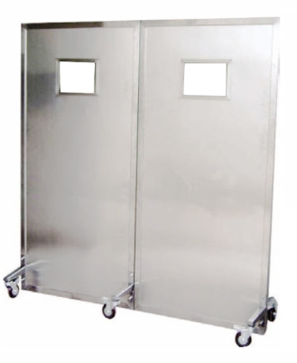 X-ray Protective Device -MOBILE BARRIERS—DOUBLE (WITH WINDOW)